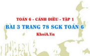Bài 3 trang 78 SGK Toán 6 tập 1 Cánh Diều